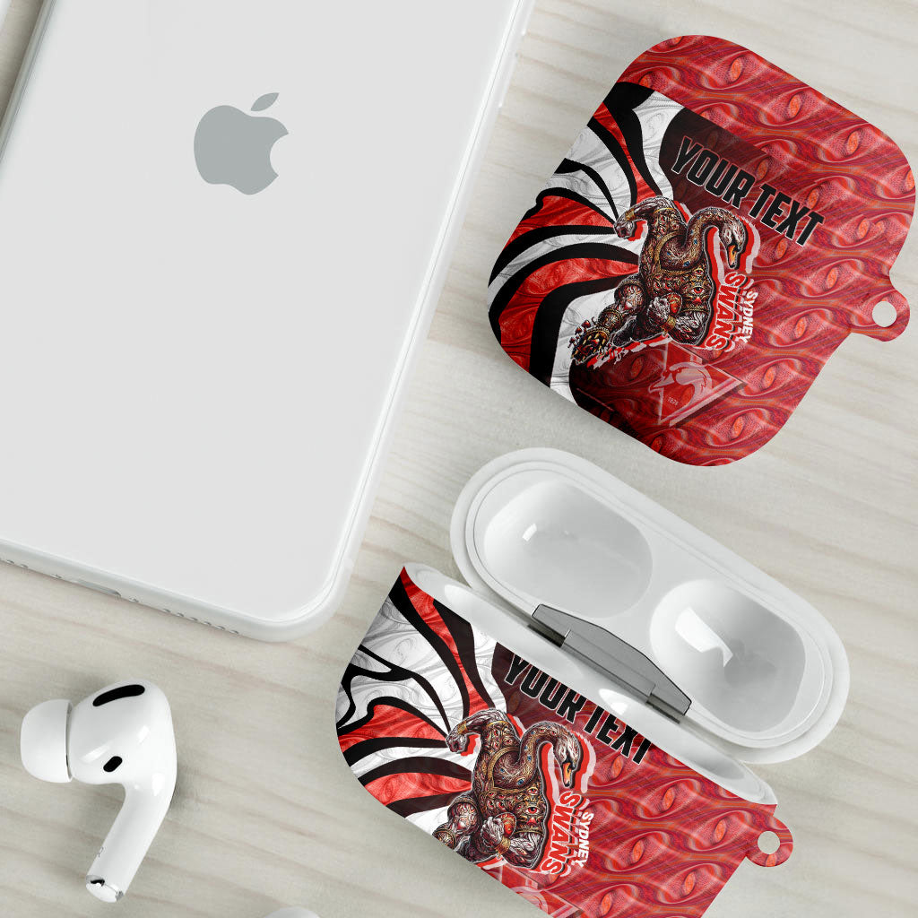 Personalised Sydney Swans AirPods Case Trippy Psychedelic Abstract Art Mascot Football Fans