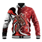 Personalised Sydney Swans Baseball Jacket Trippy Psychedelic Abstract Art Mascot Football Fans