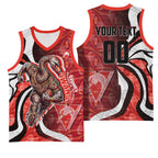 Personalised Sydney Swans Basketball Jersey Trippy Psychedelic Abstract Art Mascot Football Fans