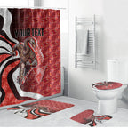Personalised Sydney Swans Bathroom Set Trippy Psychedelic Abstract Art Mascot Football Fans