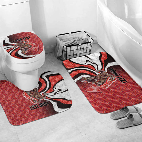 Personalised Sydney Swans Bathroom Set Trippy Psychedelic Abstract Art Mascot Football Fans