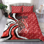 Personalised Sydney Swans Bedding Set Trippy Psychedelic Abstract Art Mascot Football Fans
