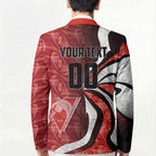 Personalised Sydney Swans Blazer Trippy Psychedelic Abstract Art Mascot Football Fans