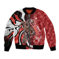 Personalised Sydney Swans Bomber Jacket Trippy Psychedelic Abstract Art Mascot Football Fans