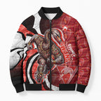 Personalised Sydney Swans Bomber Puffer Jacket Trippy Psychedelic Abstract Art Mascot Football Fans