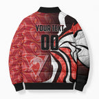 Personalised Sydney Swans Bomber Puffer Jacket Trippy Psychedelic Abstract Art Mascot Football Fans