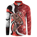 Personalised Sydney Swans Button Sweatshirt Trippy Psychedelic Abstract Art Mascot Football Fans