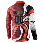 Personalised Sydney Swans Button Sweatshirt Trippy Psychedelic Abstract Art Mascot Football Fans
