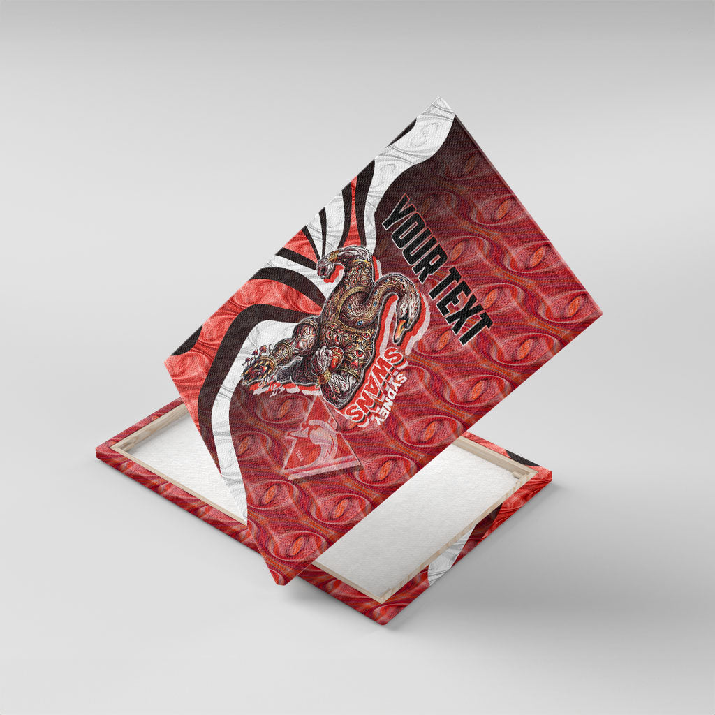 Personalised Sydney Swans Canvas Wall Art Trippy Psychedelic Abstract Art Mascot Football Fans