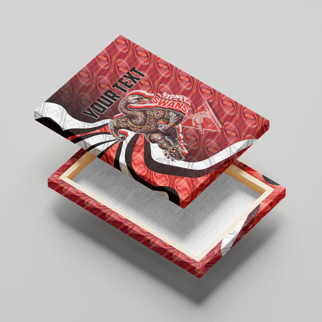 Personalised Sydney Swans Canvas Wall Art Trippy Psychedelic Abstract Art Mascot Football Fans