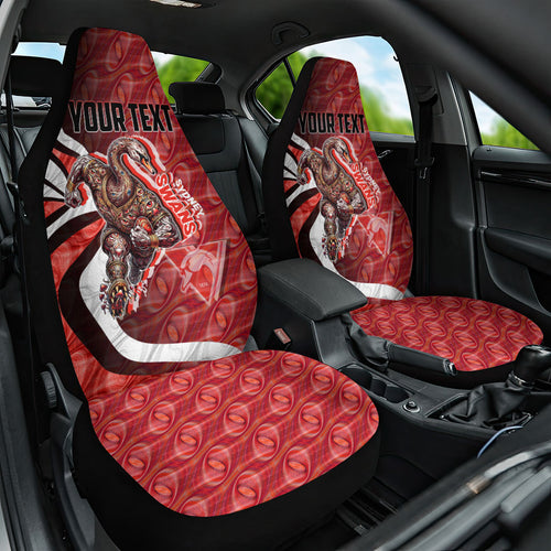 Personalised Sydney Swans Car Seat Cover Trippy Psychedelic Abstract Art Mascot Football Fans