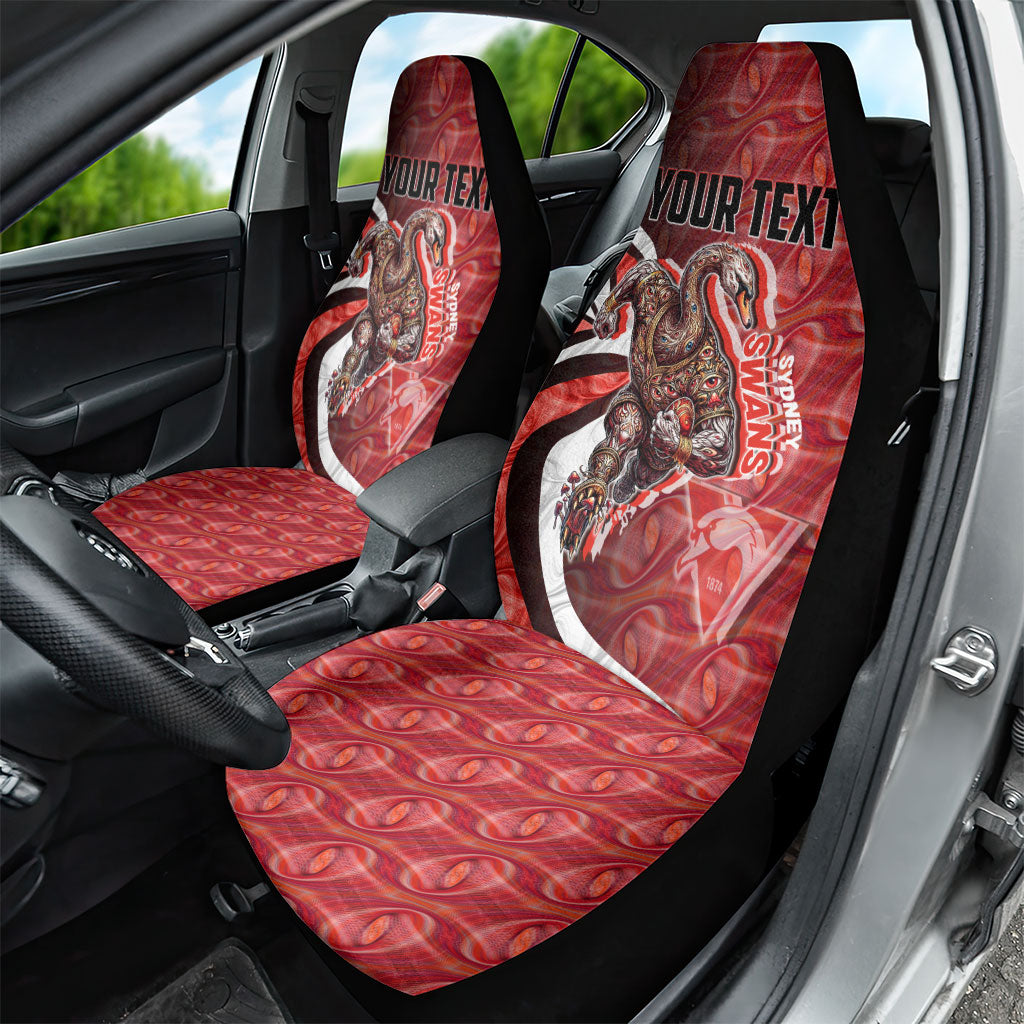Personalised Sydney Swans Car Seat Cover Trippy Psychedelic Abstract Art Mascot Football Fans