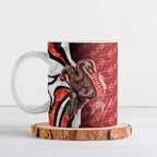 Personalised Sydney Swans Ceramic Mug Trippy Psychedelic Abstract Art Mascot Football Fans