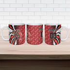 Personalised Sydney Swans Ceramic Mug Trippy Psychedelic Abstract Art Mascot Football Fans