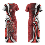 Personalised Sydney Swans Couples Matching Short Sleeve Bodycon Dress and Long Sleeve Button Shirt Trippy Psychedelic Abstract Art Mascot Football Fans