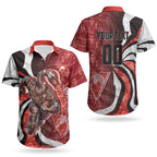 Personalised Sydney Swans Couples Matching Summer Maxi Dress and Hawaiian Shirt Trippy Psychedelic Abstract Art Mascot Football Fans