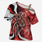 Personalised Sydney Swans Cross Shoulder Shirt Trippy Psychedelic Abstract Art Mascot Football Fans