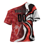 Personalised Sydney Swans Cross Shoulder Shirt Trippy Psychedelic Abstract Art Mascot Football Fans
