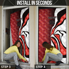 Personalised Sydney Swans Door Cover Trippy Psychedelic Abstract Art Mascot Football Fans