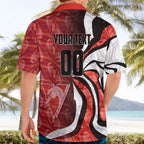 Personalised Sydney Swans Hawaiian Shirt Trippy Psychedelic Abstract Art Mascot Football Fans