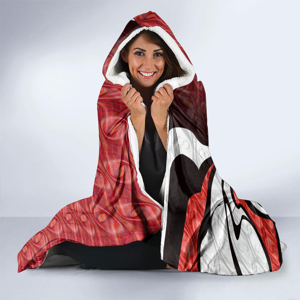 Personalised Sydney Swans Hooded Blanket Trippy Psychedelic Abstract Art Mascot Football Fans