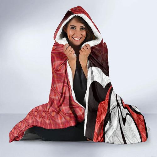Personalised Sydney Swans Hooded Blanket Trippy Psychedelic Abstract Art Mascot Football Fans