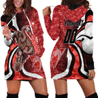 Personalised Sydney Swans Hoodie Dress Trippy Psychedelic Abstract Art Mascot Football Fans
