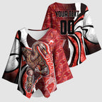 Personalised Sydney Swans Kimono Sleeve Blouse Trippy Psychedelic Abstract Art Mascot Football Fans