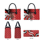 Personalised Sydney Swans Leather Bag Trippy Psychedelic Abstract Art Mascot Football Fans