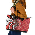Personalised Sydney Swans Leather Tote Bag Trippy Psychedelic Abstract Art Mascot Football Fans