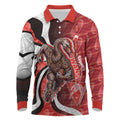 Personalised Sydney Swans Long Sleeve Polo Shirt Trippy Psychedelic Abstract Art Mascot Football Fans