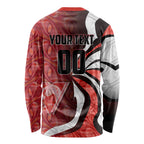 Personalised Sydney Swans Long Sleeve Shirt Trippy Psychedelic Abstract Art Mascot Football Fans