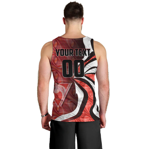 Personalised Sydney Swans Men Tank Top Trippy Psychedelic Abstract Art Mascot Football Fans