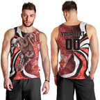 Personalised Sydney Swans Men Tank Top Trippy Psychedelic Abstract Art Mascot Football Fans