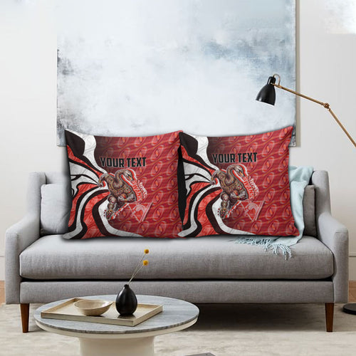 Personalised Sydney Swans Pillow Cover Trippy Psychedelic Abstract Art Mascot Football Fans