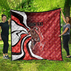 Personalised Sydney Swans Quilt Trippy Psychedelic Abstract Art Mascot Football Fans