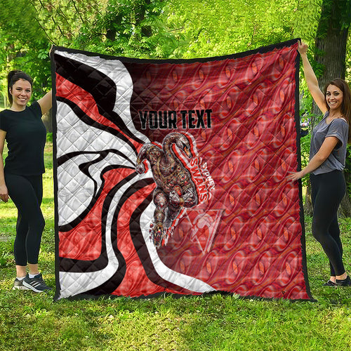 Personalised Sydney Swans Quilt Trippy Psychedelic Abstract Art Mascot Football Fans