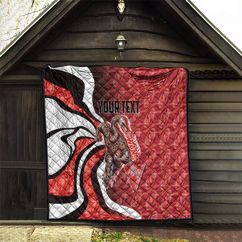 Personalised Sydney Swans Quilt Trippy Psychedelic Abstract Art Mascot Football Fans