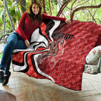 Personalised Sydney Swans Quilt Trippy Psychedelic Abstract Art Mascot Football Fans