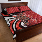 Personalised Sydney Swans Quilt Bed Set Trippy Psychedelic Abstract Art Mascot Football Fans