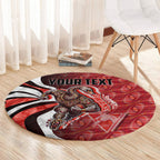 Personalised Sydney Swans Round Carpet Trippy Psychedelic Abstract Art Mascot Football Fans