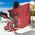 Personalised Sydney Swans Sarong Trippy Psychedelic Abstract Art Mascot Football Fans