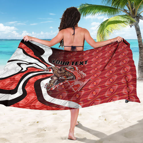Personalised Sydney Swans Sarong Trippy Psychedelic Abstract Art Mascot Football Fans