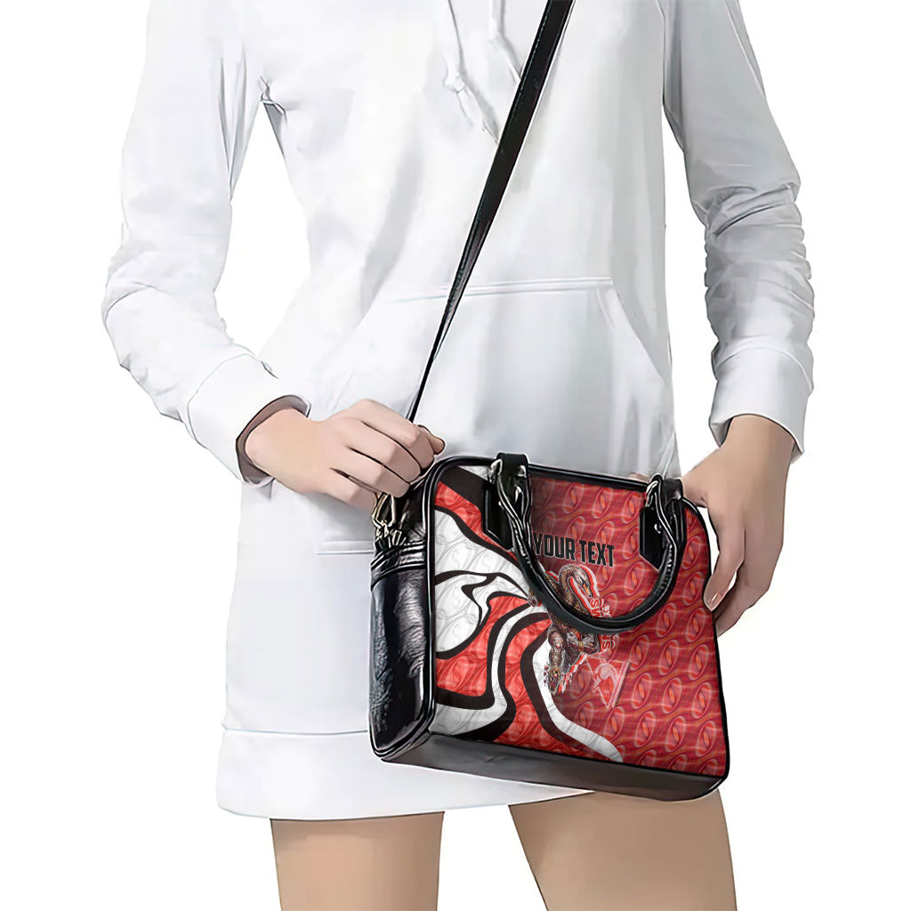 Personalised Sydney Swans Shoulder Handbag Trippy Psychedelic Abstract Art Mascot Football Fans