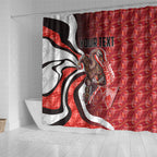 Personalised Sydney Swans Shower Curtain Trippy Psychedelic Abstract Art Mascot Football Fans