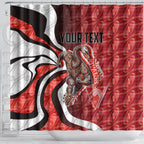Personalised Sydney Swans Shower Curtain Trippy Psychedelic Abstract Art Mascot Football Fans