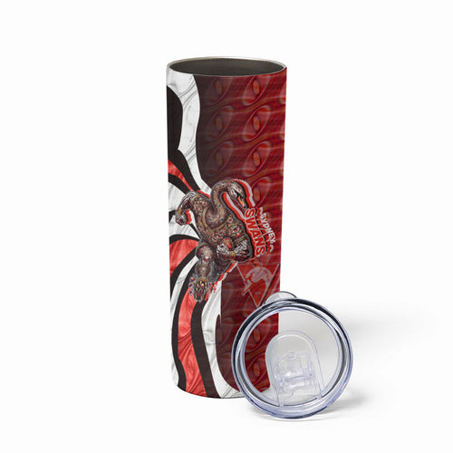 Personalised Sydney Swans Skinny Tumbler Trippy Psychedelic Abstract Art Mascot Football Fans