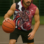Personalised Sydney Swans Sleeveless Zip Hoodie Trippy Psychedelic Abstract Art Mascot Football Fans