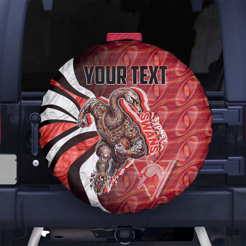 Personalised Sydney Swans Spare Tire Cover Trippy Psychedelic Abstract Art Mascot Football Fans