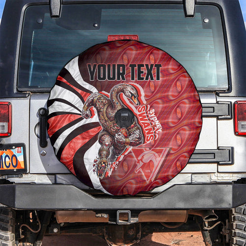 Personalised Sydney Swans Spare Tire Cover Trippy Psychedelic Abstract Art Mascot Football Fans
